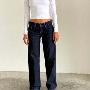 Motel Rocks Low Rise Parallel Jeans in Indigo Size W28 L32W28 L32